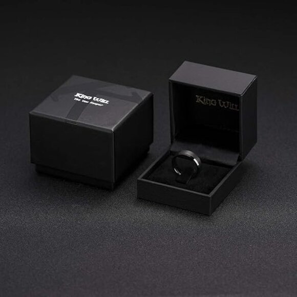 King Will Basic 6mm Men Wedding Black - Picture 3 of 7